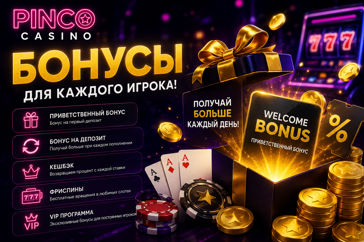 Pinco casino bonus